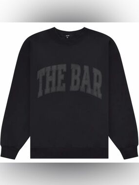 The Bar Black Tonal Logo Sweatshirt